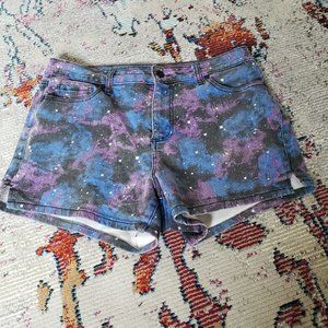Hot Topic Blackheart Galaxy Shorts